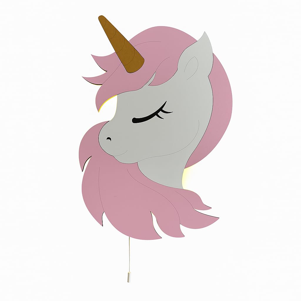 Unicorn Wall Lamp for Kids Room | Nursery Decor