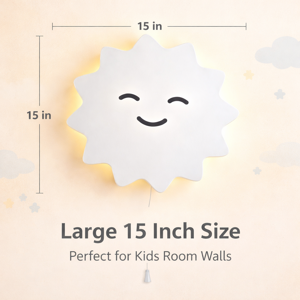 Sun Shape Wall Lamp for Kids Room | Nursery Wall Lamp