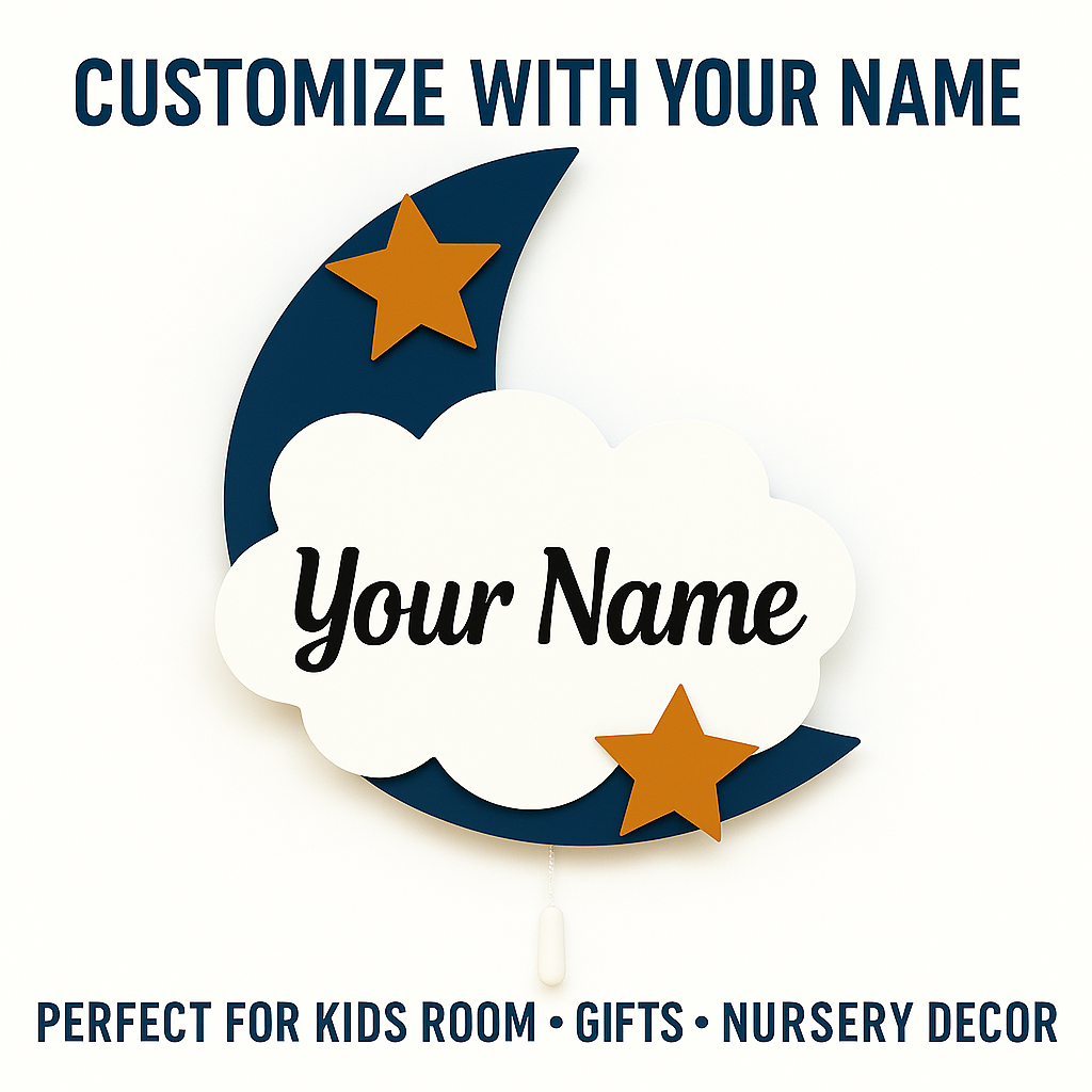 Moon Cloud Star Wall Lamp for Kids Room | Nursery Decor