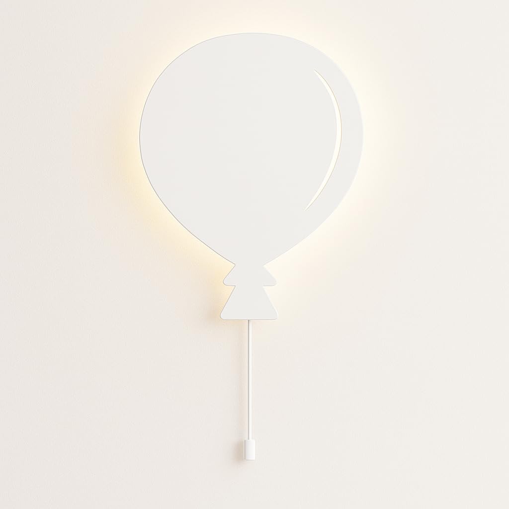White Balloon Wall Lamp for Kids Room | Nursery Decor