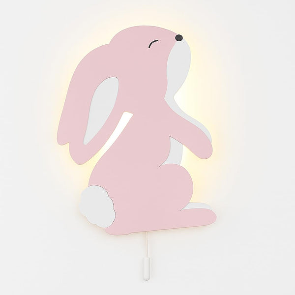 Pink Bunny Wall Lamp for Kids Room | Nursery Decor