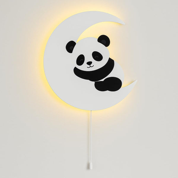 Panda Moon Wall Lamp for Kids Room |  Nursery Room Decor