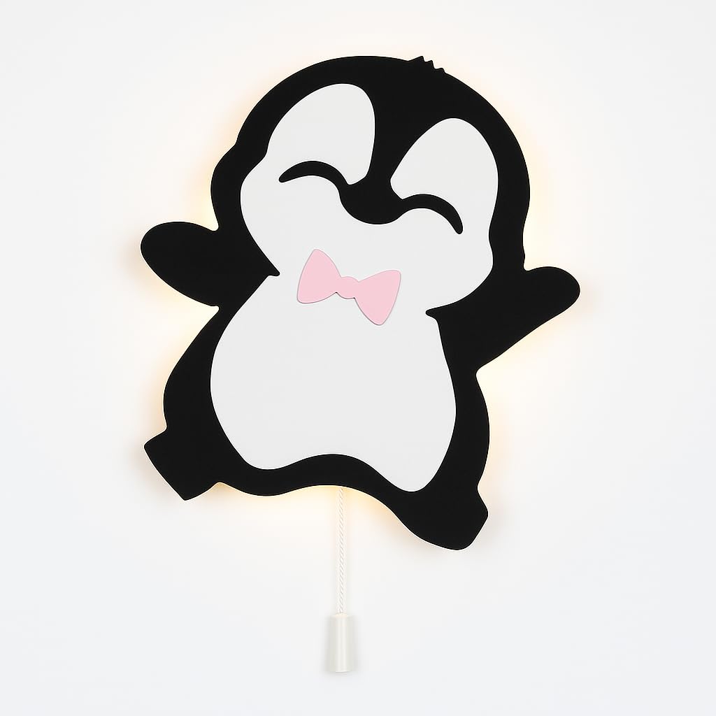 Penguin Wall Lamp for Kids Room | Nursery Decor