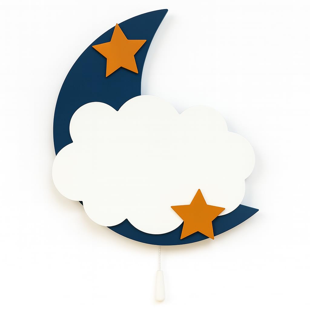 Moon Cloud Star Wall Lamp for Kids Room | Nursery Decor