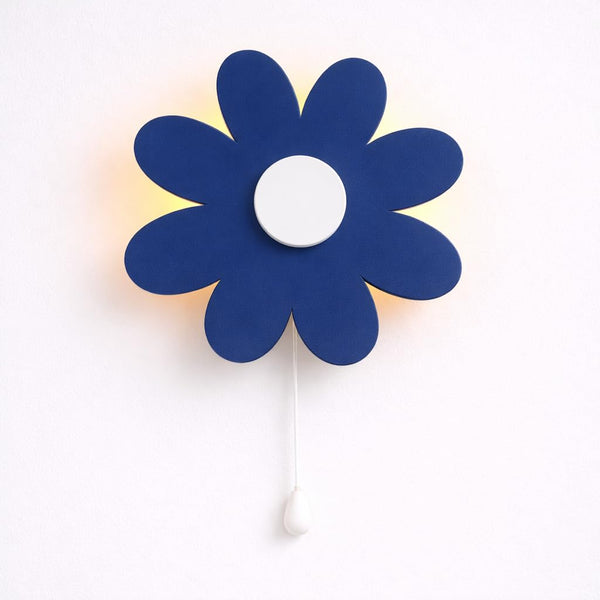 Blue Flower Wall Lamp for Kids Room | Nursery Decor