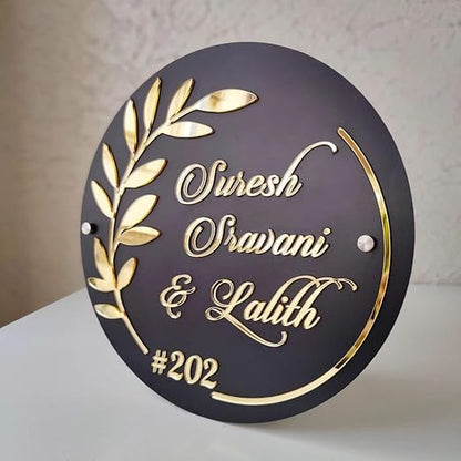 Personalized Name Plate for Home Entrance