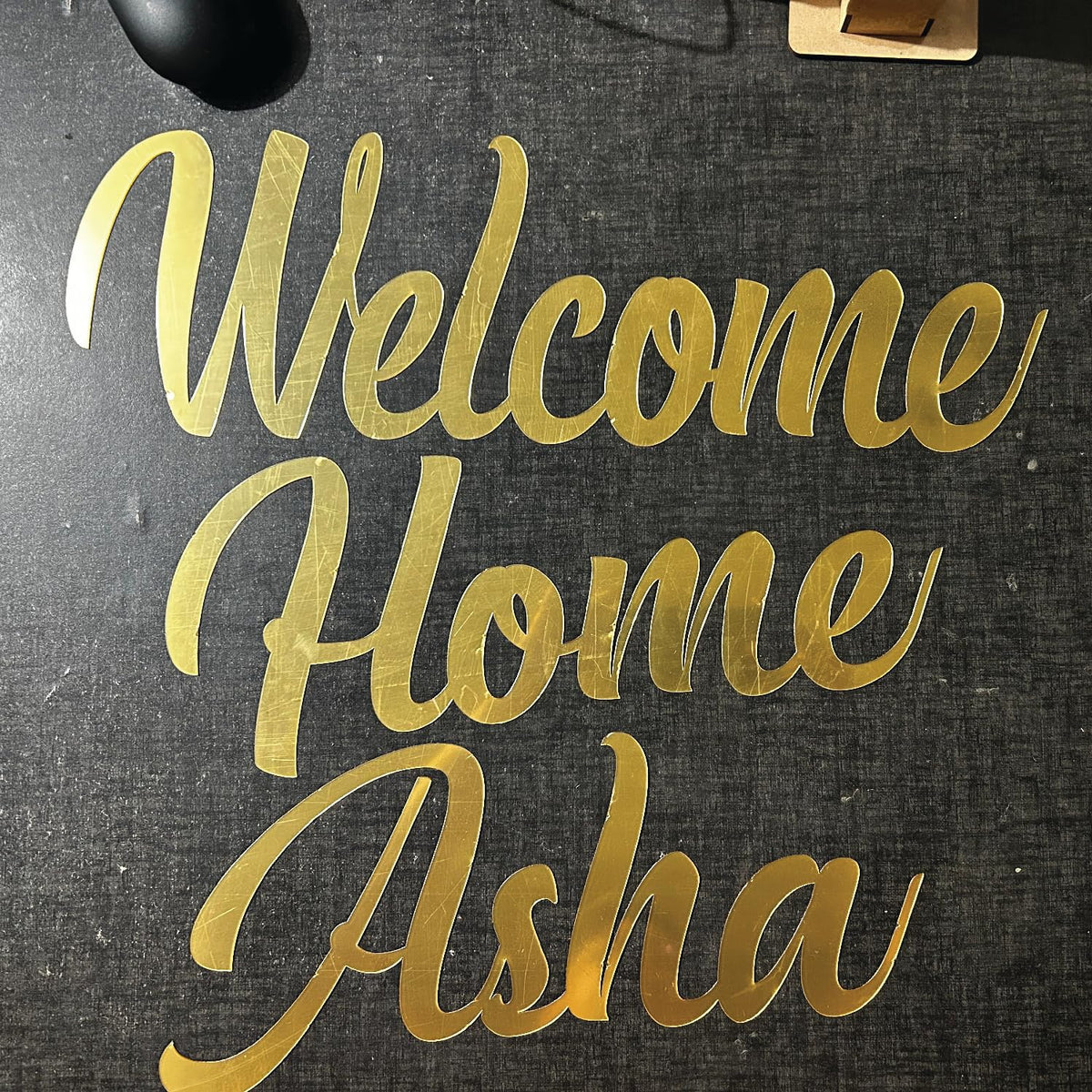 Customised Golden Acrylic Letters & Numbers