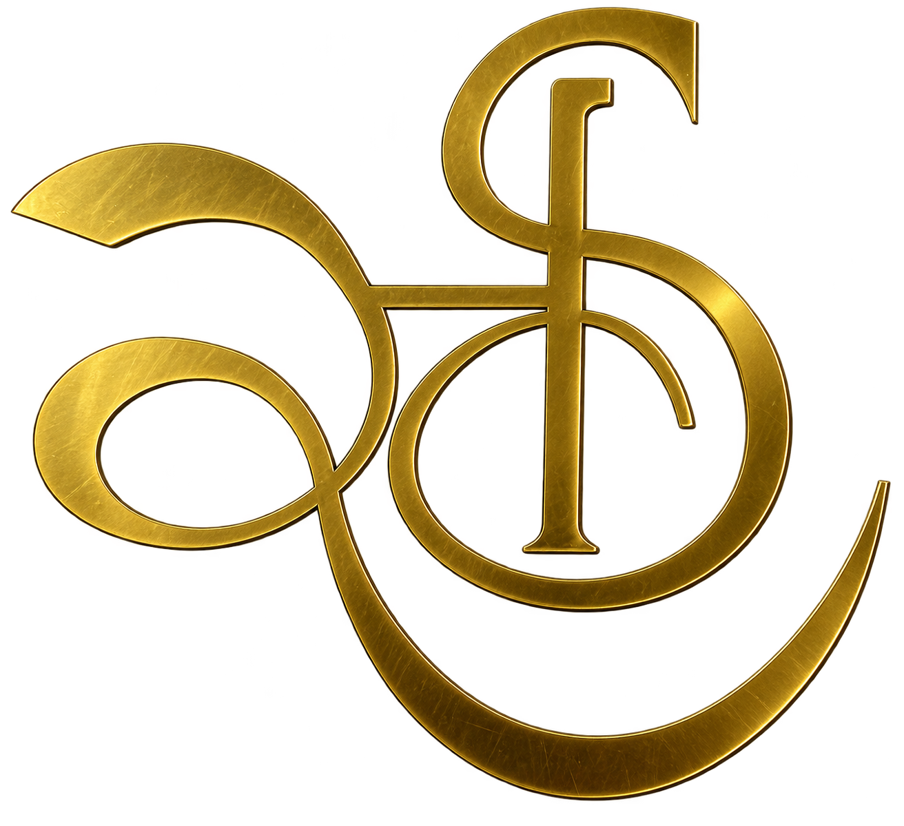 Custom Golden Acrylic Wedding Monogram | Personalized Initials for Marriage, Engagement & Roka Décor (9"x9"))