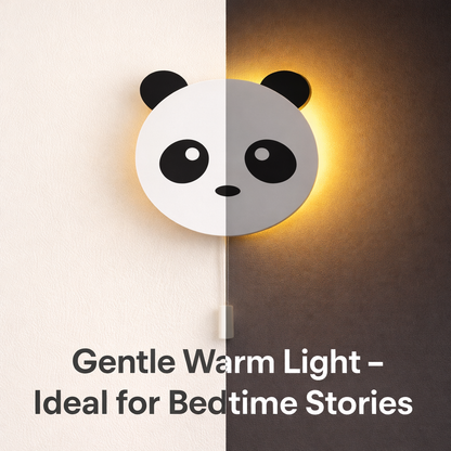 Panda Face Wall Lamp for Kids Room | Nursery Decor
