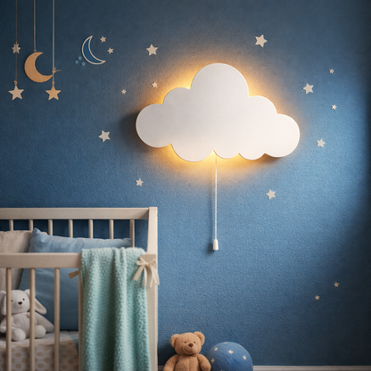 White Cloud Wall Lamp for Kids Room | Nursery Decor