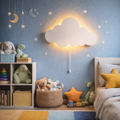 White Cloud Wall Lamp for Kids Room | Nursery Decor