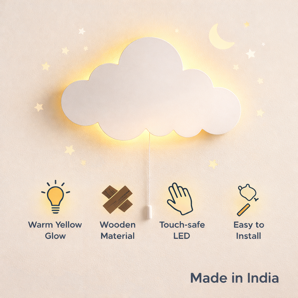 White Cloud Wall Lamp for Kids Room | Nursery Decor