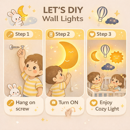 Sky Theme Wall Lamp for Kids Room | Nursery Decor