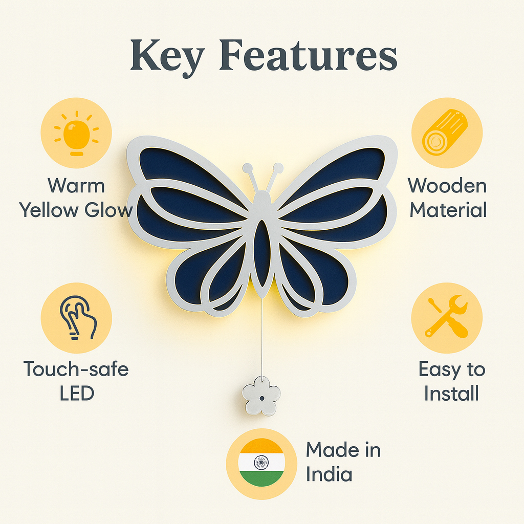 Butterfly WallWall Lamp for Kids Room | Nursery Decor