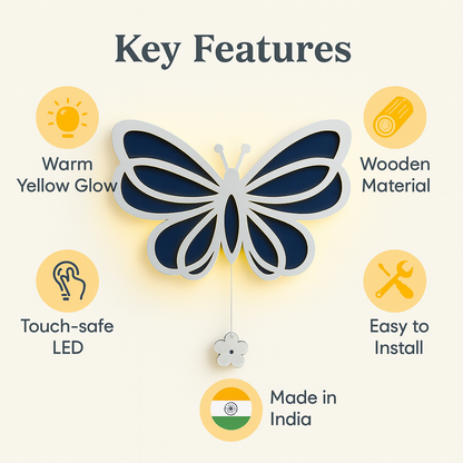 Butterfly WallWall Lamp for Kids Room | Nursery Decor