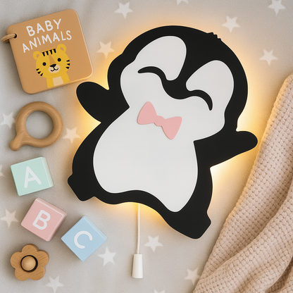 Penguin Wall Lamp for Kids Room | Nursery Decor