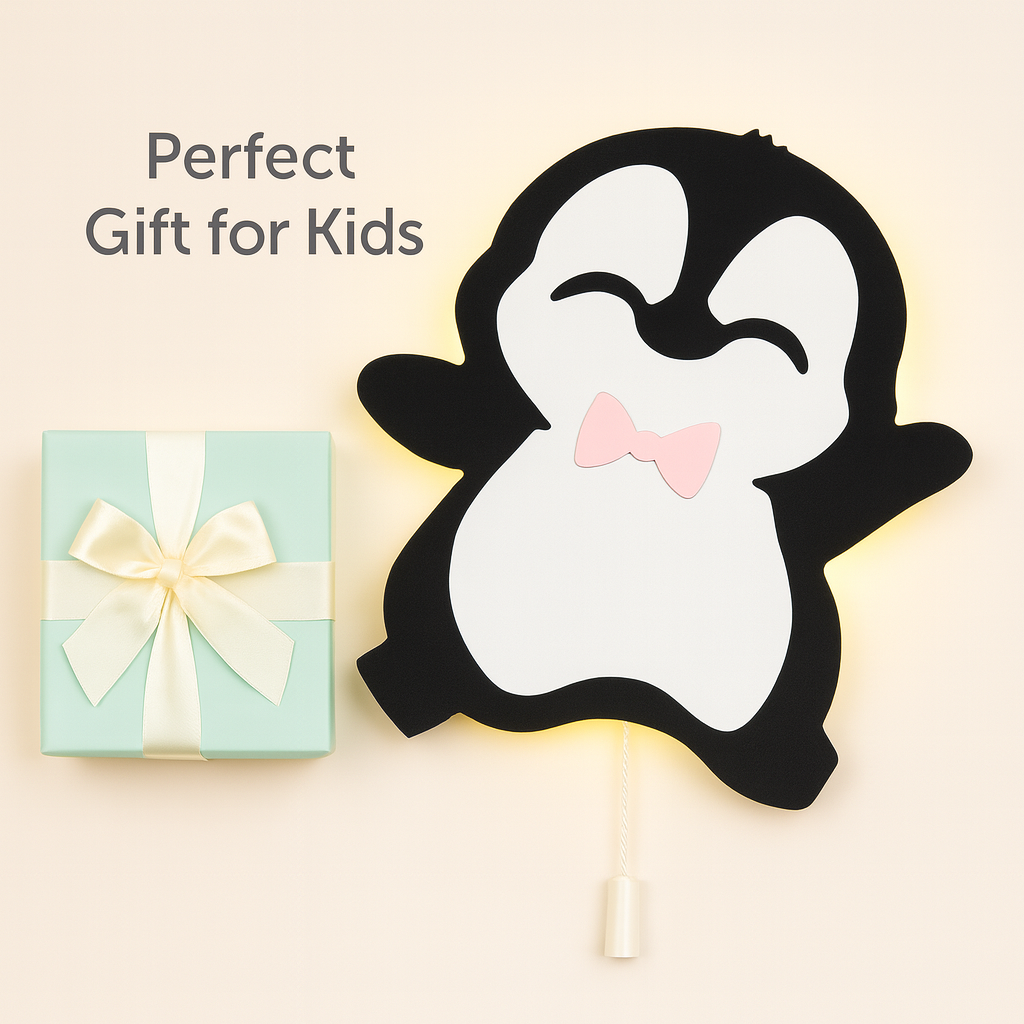Penguin Wall Lamp for Kids Room | Nursery Decor