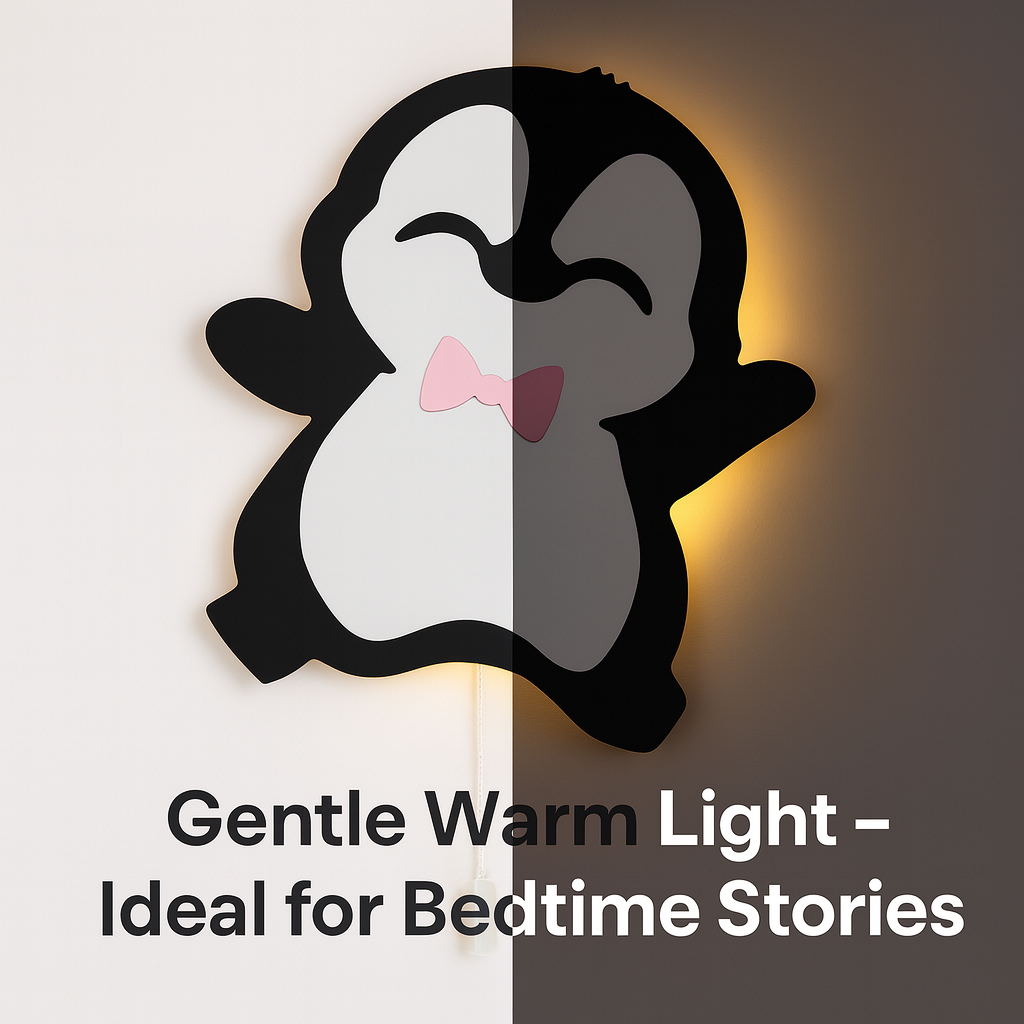 Penguin Wall Lamp for Kids Room | Nursery Decor