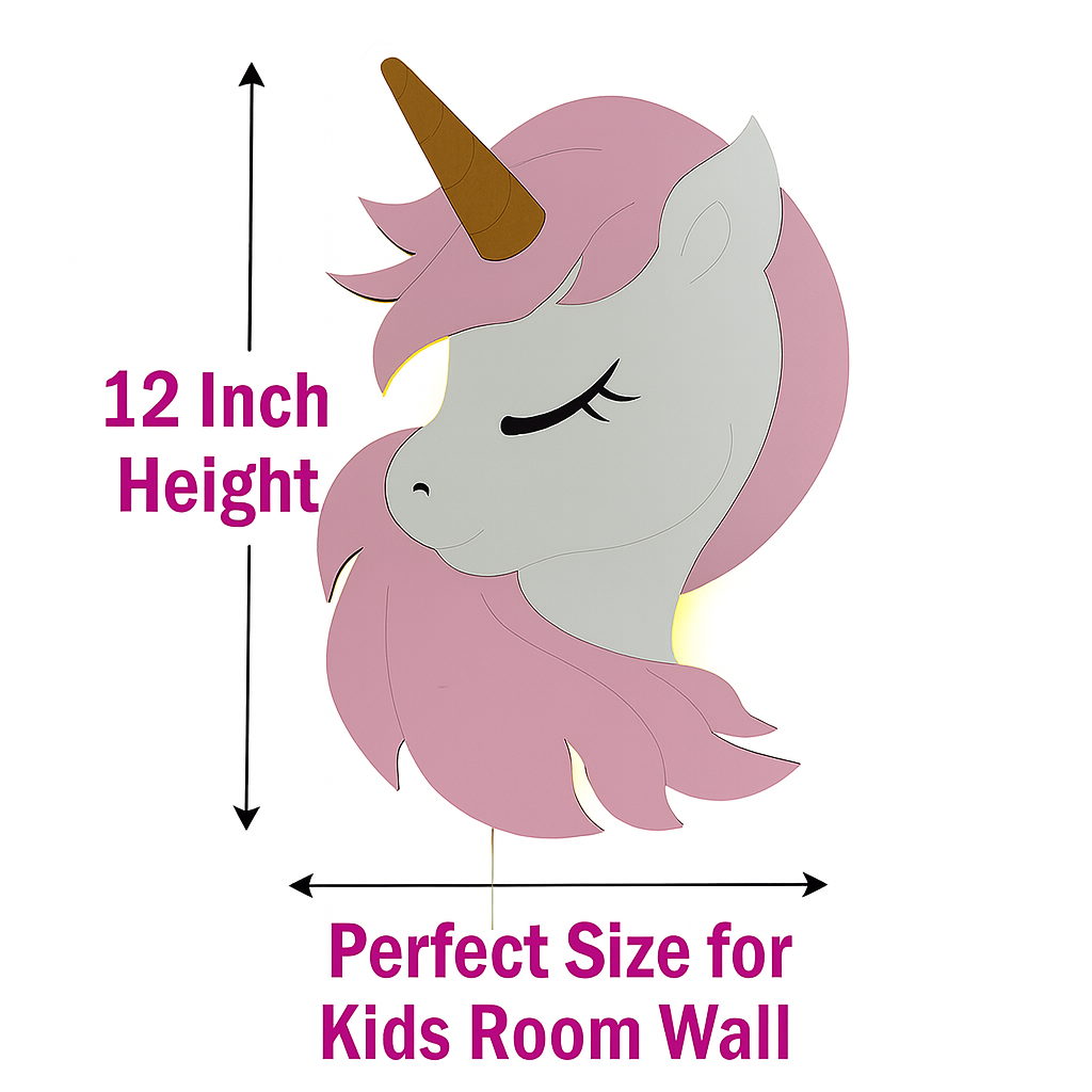Unicorn Wall Lamp for Kids Room | Nursery Decor