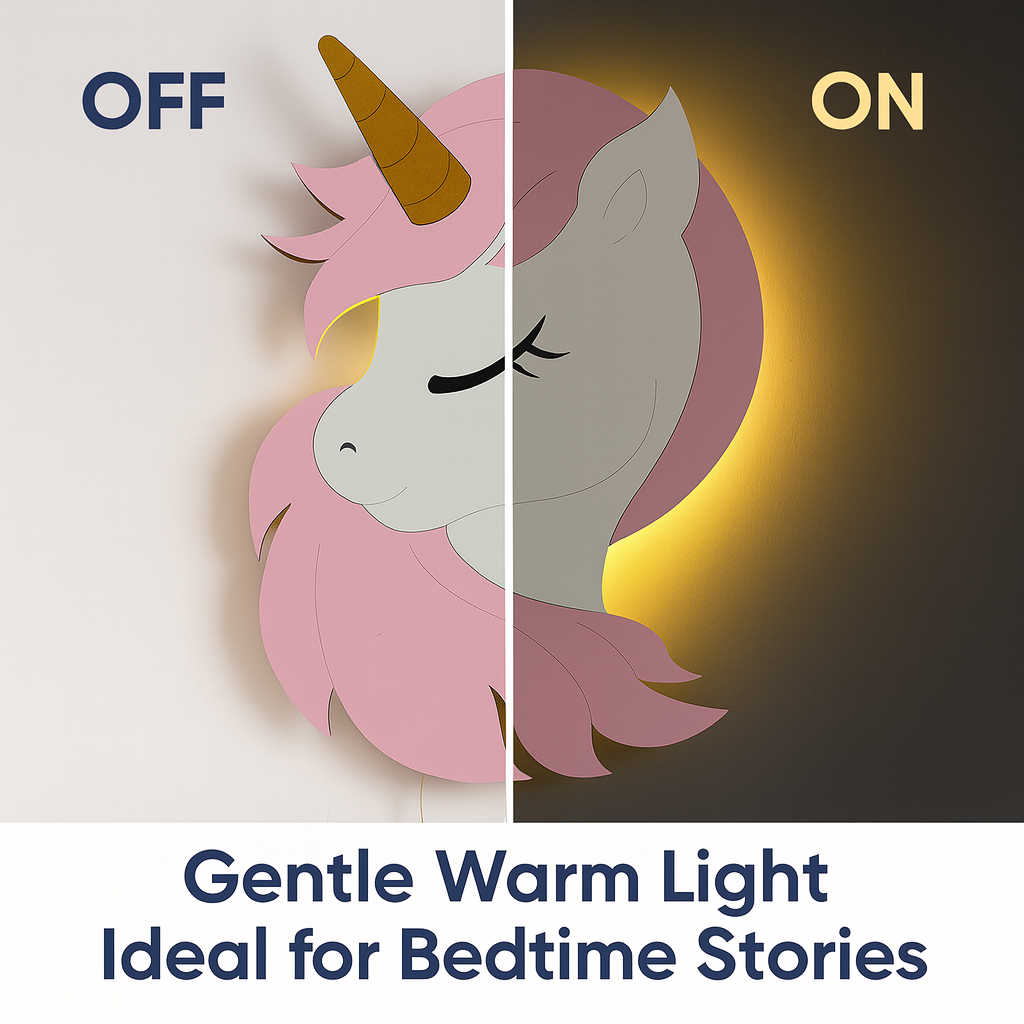 Unicorn Wall Lamp for Kids Room | Nursery Decor