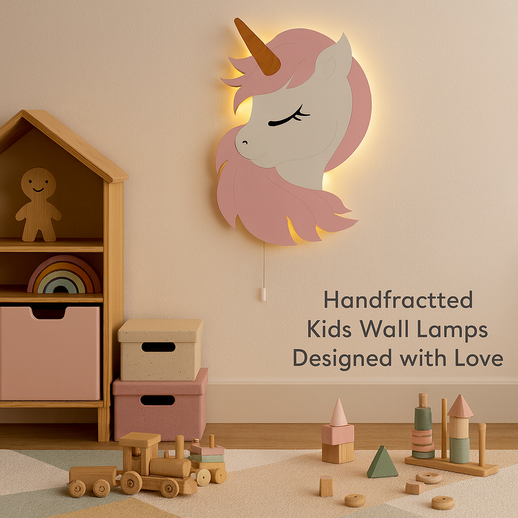 Unicorn Wall Lamp for Kids Room | Nursery Decor