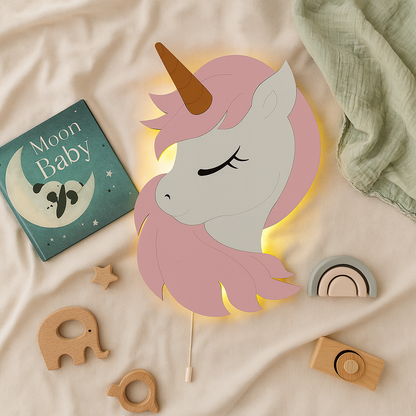 Unicorn Wall Lamp for Kids Room | Nursery Decor