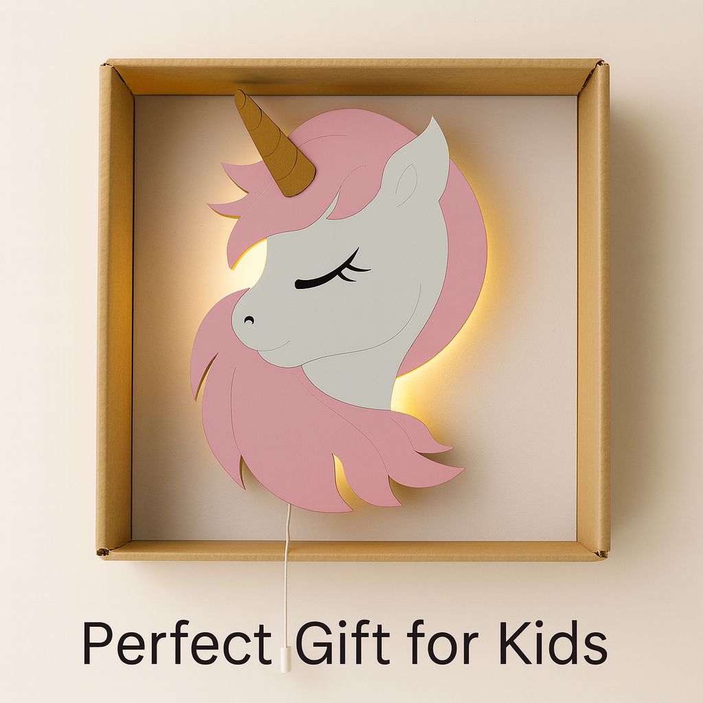 Unicorn Wall Lamp for Kids Room | Nursery Decor