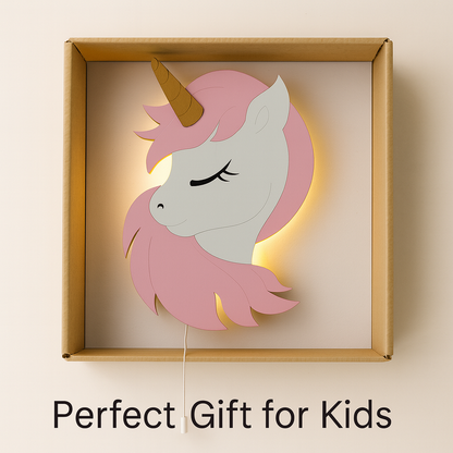 Unicorn Wall Lamp for Kids Room | Nursery Decor