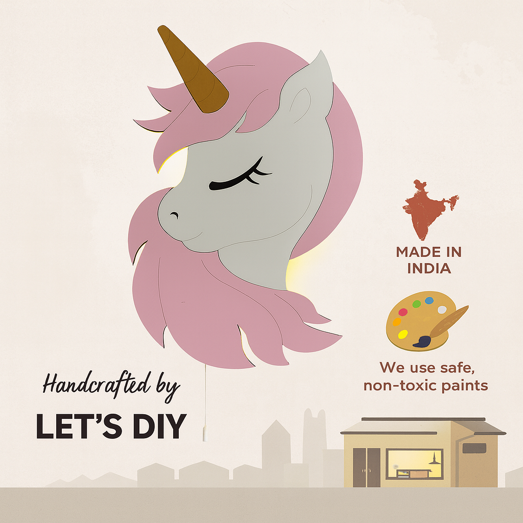 Unicorn Wall Lamp for Kids Room | Nursery Decor