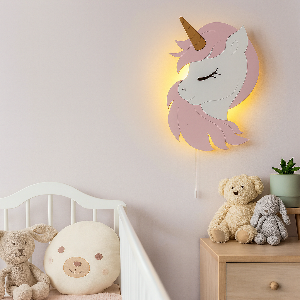 Unicorn Wall Lamp for Kids Room | Nursery Decor