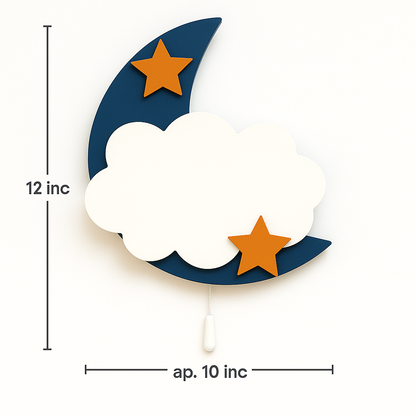 Moon Cloud Star Wall Lamp for Kids Room | Nursery Decor