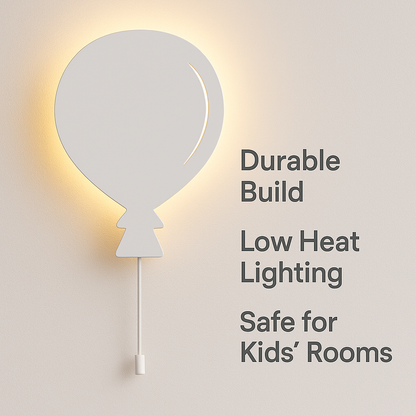 White Balloon Wall Lamp for Kids Room | Nursery Decor