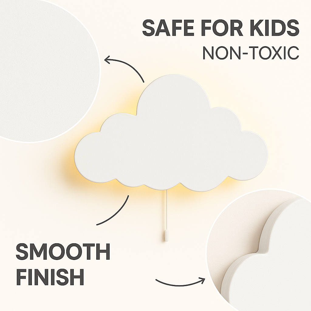 White Cloud Wall Lamp for Kids Room | Nursery Decor