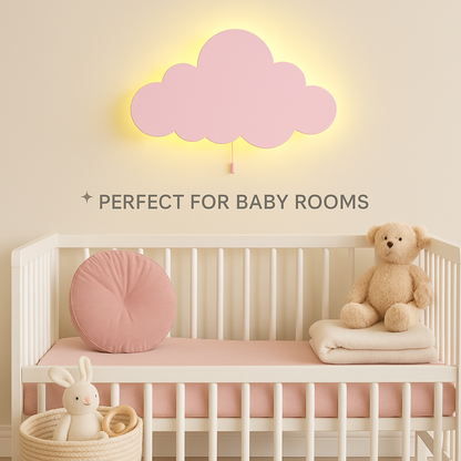 Pink Cloud Wall Lamp for Kids Room | Nursery Wall Lamp