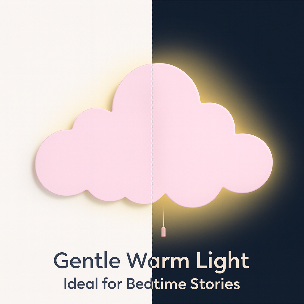 Pink Cloud Wall Lamp for Kids Room | Nursery Wall Lamp