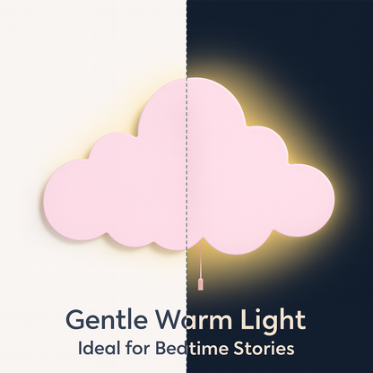 Pink Cloud Wall Lamp for Kids Room | Nursery Wall Lamp
