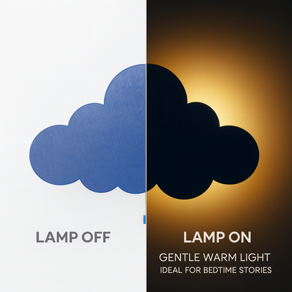 Blue Cloud Wall Lamp for Kids Room | Nursery Decor
