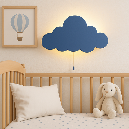 Blue Cloud Wall Lamp for Kids Room | Nursery Decor