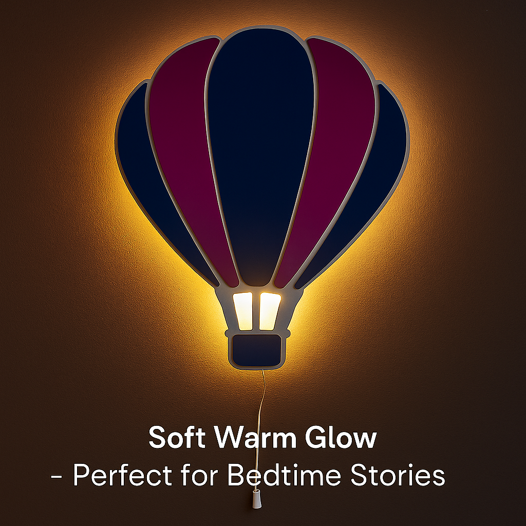 Hot Air Balloon Wall Lamp for Kids Room | Nursery Decor