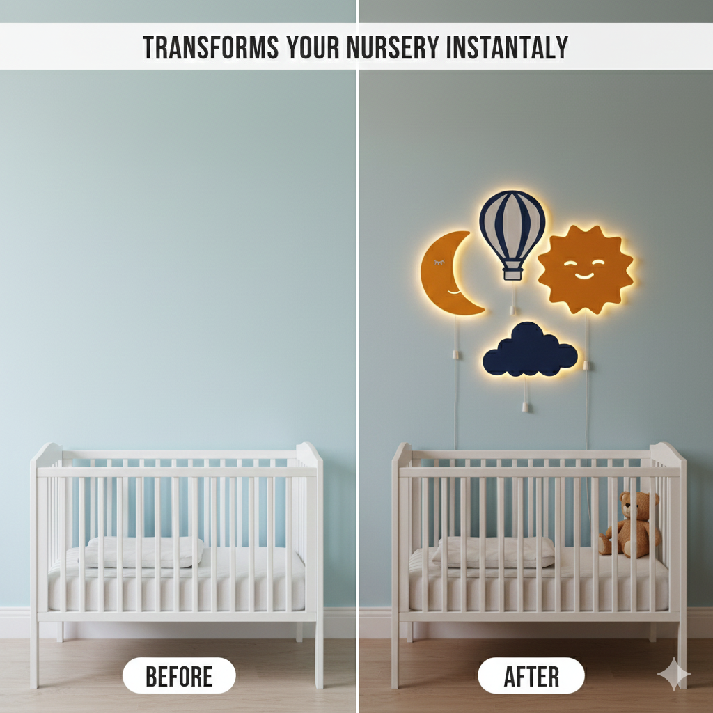 Sky Theme Wall Lamp for Kids Room | Nursery Decor