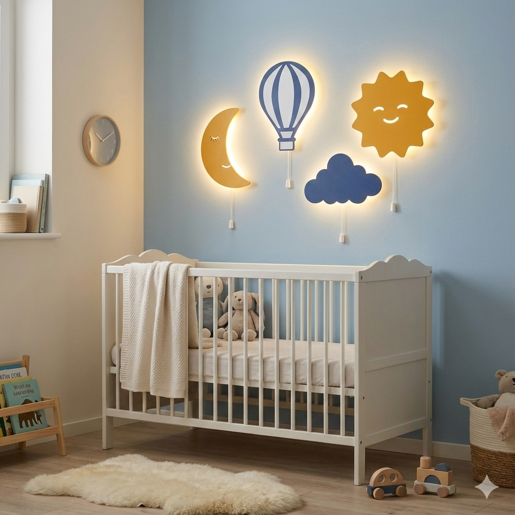 Sky Theme Wall Lamp for Kids Room | Nursery Decor